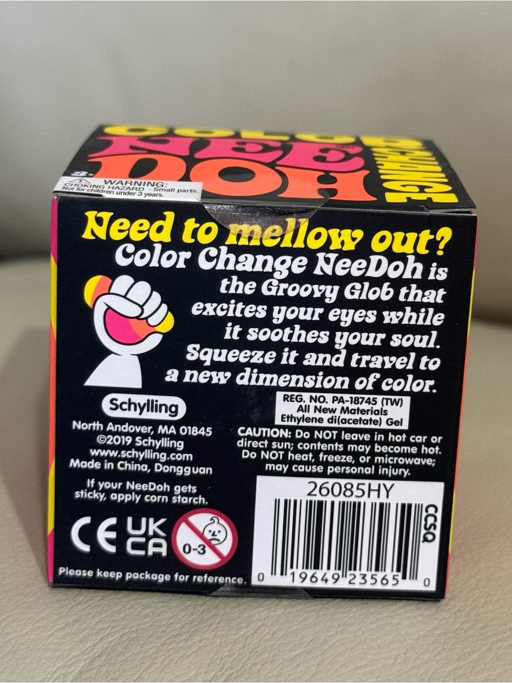 NEW NeeDoh Color Change Yellow to Orange Stress Ball Fidget Squishy Schylling - Picture 3 of 4